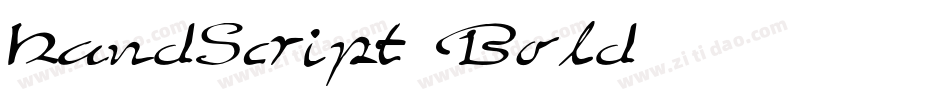 HandScript Bold字体转换